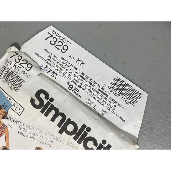 90s Simplicity 7329 Sewing Pattern Size KK 8-14 Sleeveless Dress Jacket NEW - Picture 5 of 6